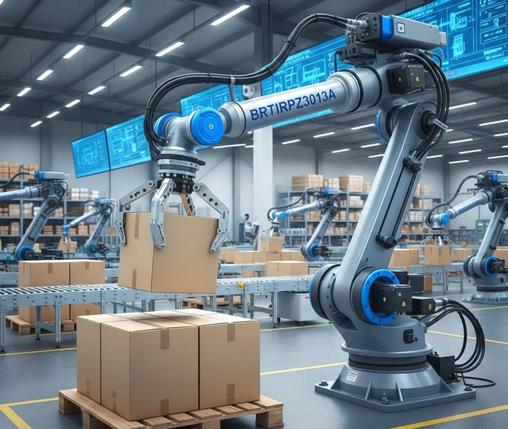 Automated robotic sorting arms in a distribution center